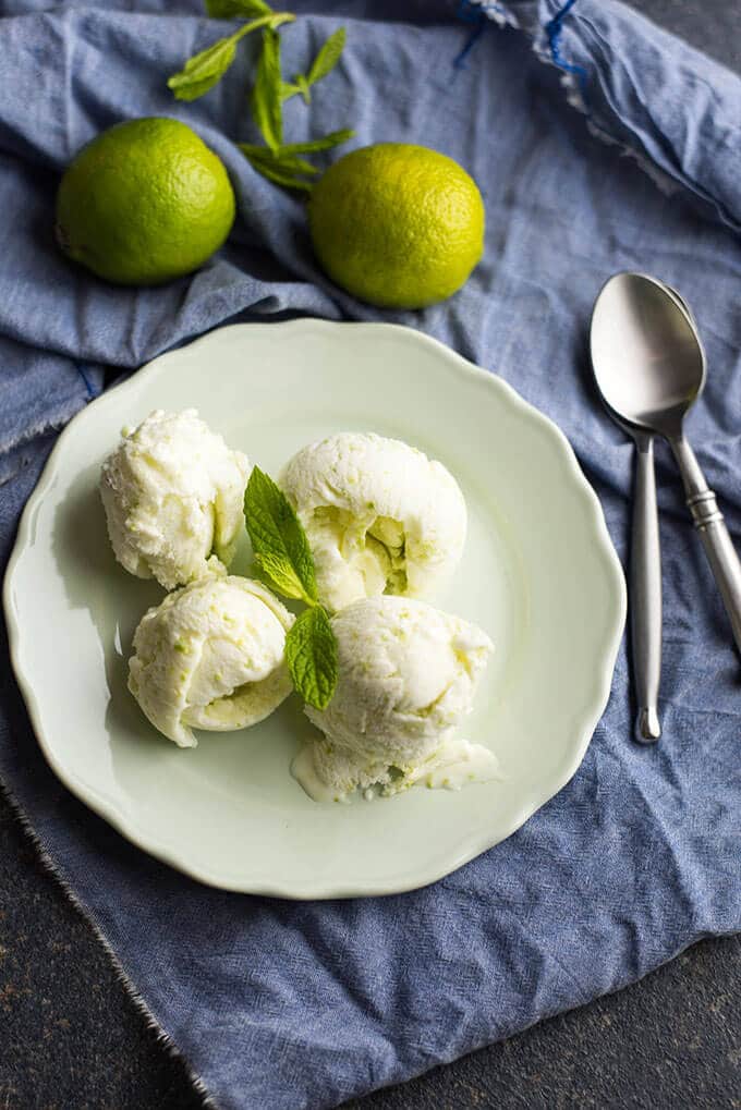 Tangy Lime Ice Cream | giverecipe.com | #lime #icecream