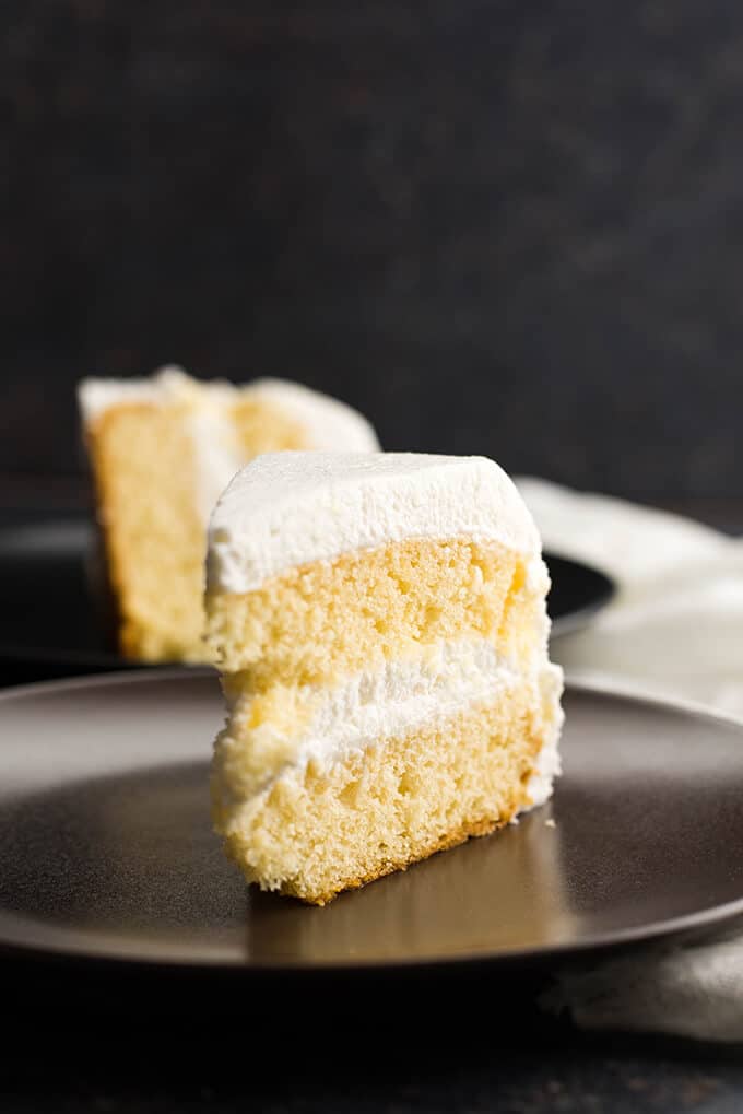 Simple Vanilla Cake | giverecipe.com | #whitecake #vanillacake