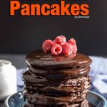 Double Chocolate Pancakes are very close to your favorite chocolate cake. Much easier and quicker! - giverecipe.com
