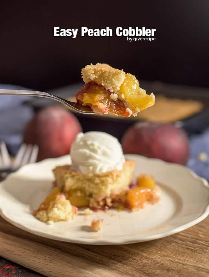 Fresh peaches and easy homemade crust make this yummy Old Fashioned Peach Cobbler. There will be no leftovers when served warm with vanilla ice cream!