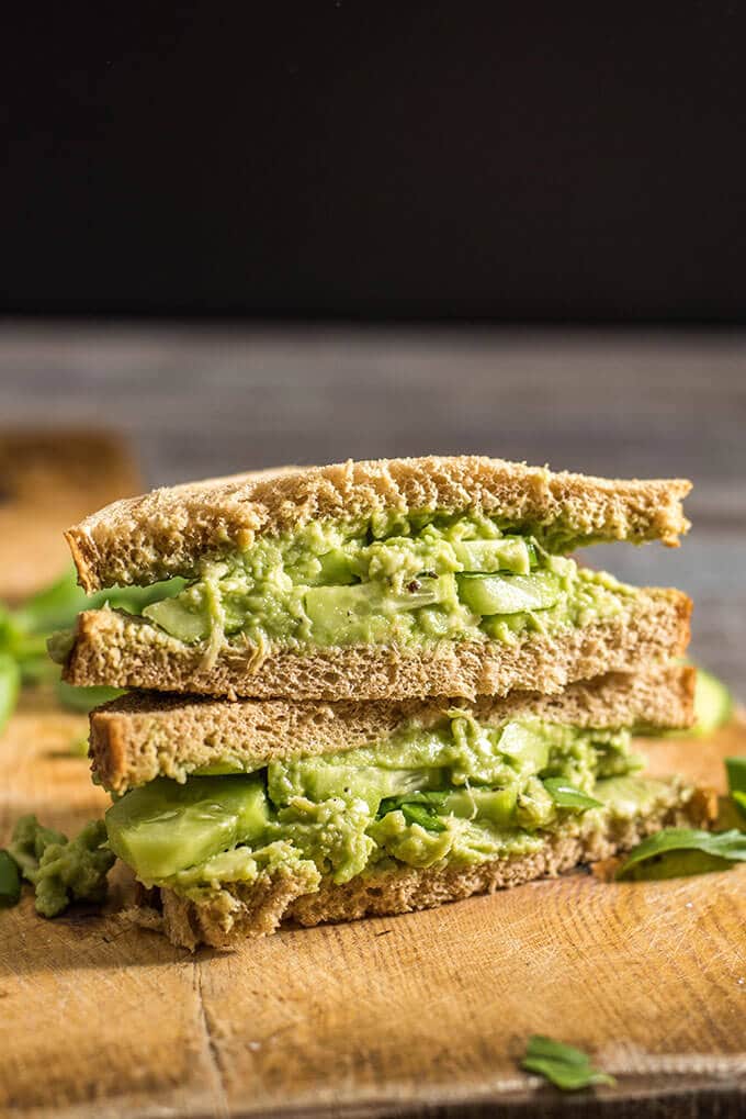 Make this Cucumber Avocado Toast whenever you need quick, easy yet tasty and healthy lunch. This has become my favorite summer sandwich! Vegan too. - giverecipe.com