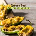 Jalapenos stuffed with cream cheese, beef and cheddar. These are FINGER LICKING GOOD! The best thing I've paired with beer so far indeed. - giverecipe.com