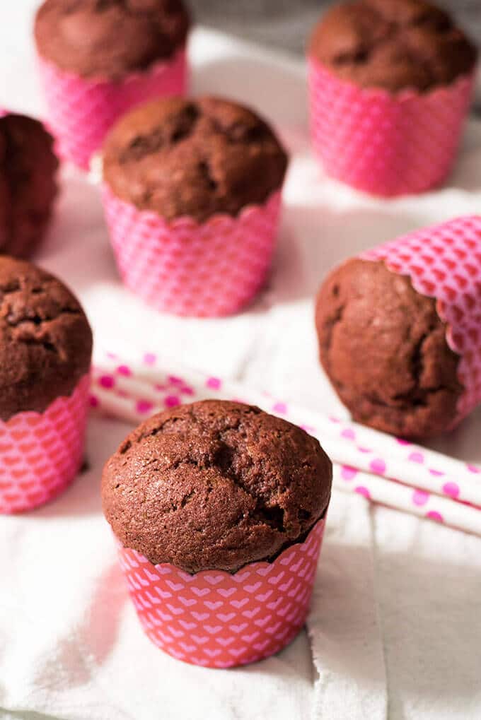 Chocolate Beet Muffins. Rich in fiber and antioxidants. Make these for your kids next morning! - giverecipe.com