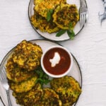 Leek Fritters with Carrot and Turmeric are one of the best winter appetizers I’ve created so far. This is a game changer recipe that can make anyone LOVE leeks.