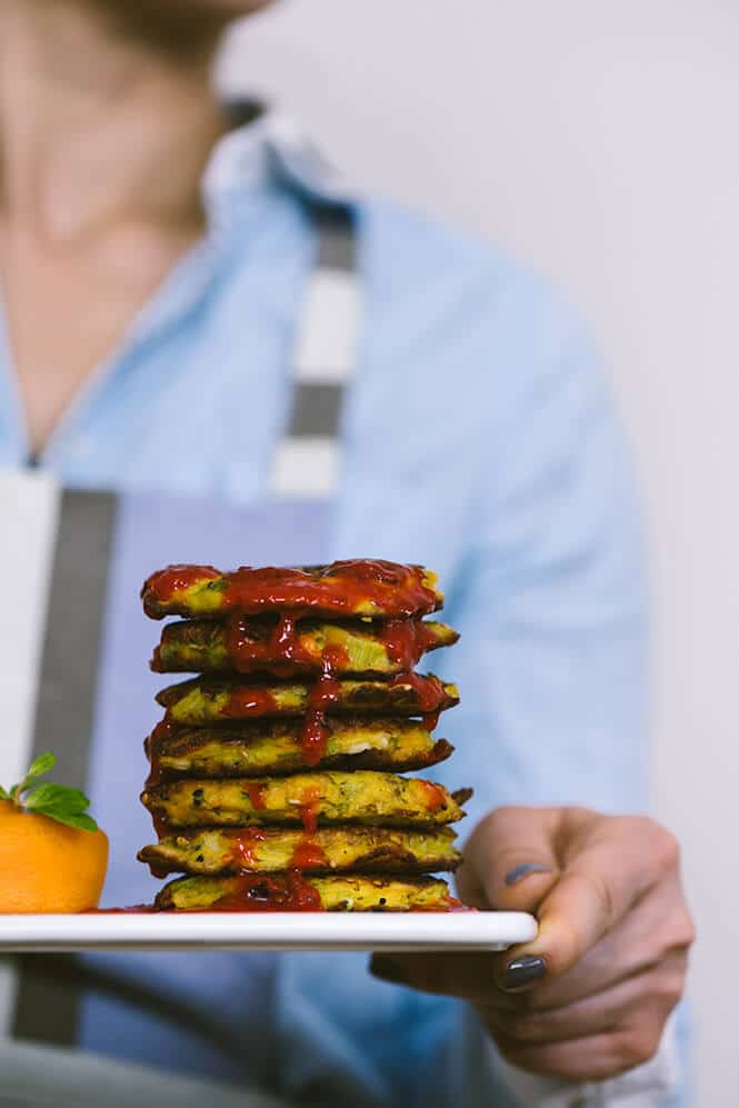 Leek Fritters with Carrot and Turmeric are one of the best winter appetizers I’ve created so far. This is a game changer recipe that can make anyone LOVE leeks.