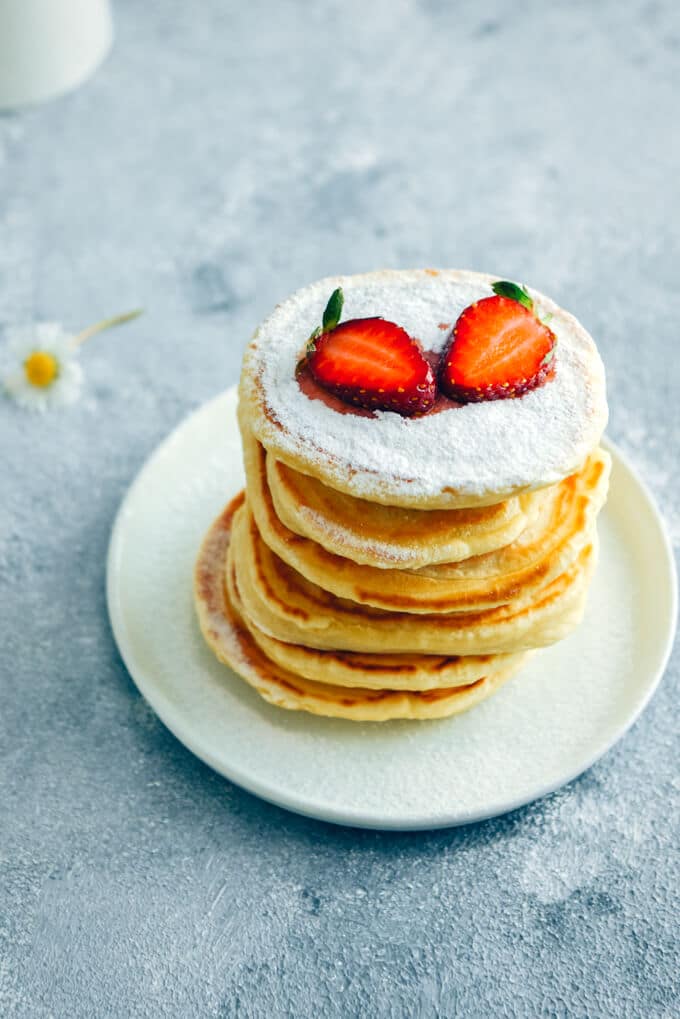 Fluffy Almond Milk Pancakes (Dairy Free) - Give Recipe