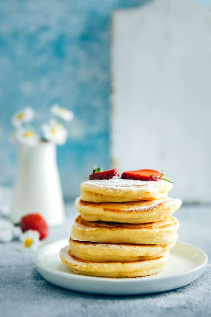 Fluffy Almond Milk Pancakes (Dairy Free) - Give Recipe