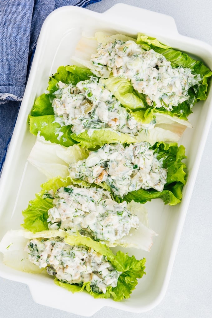 Low Carb Chicken Salad Lettuce Wraps