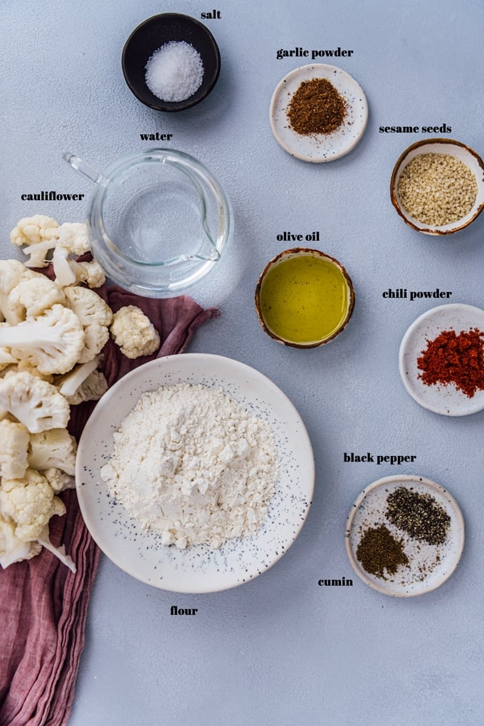 Cauliflower wings recipe ingredients