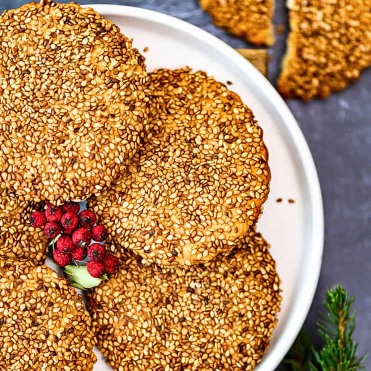 Turkish Tahini Sesame Cookies