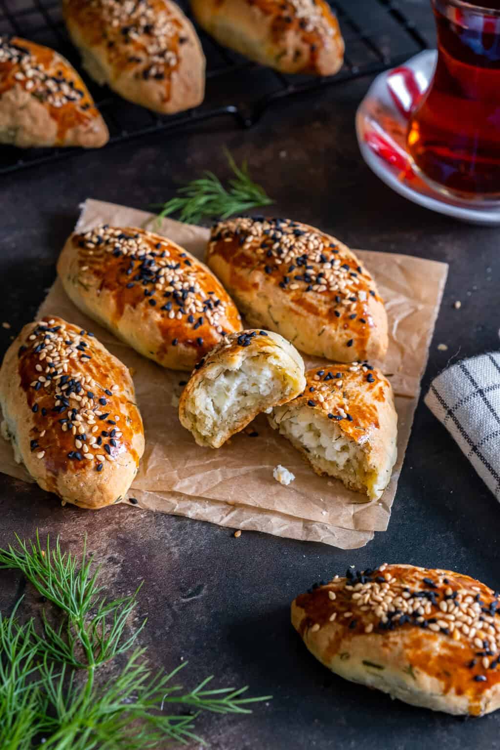Quick Turkish Pogaca with Dill (Dereotlu Pogaca) - Give Recipe